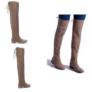 over the knee nude boots